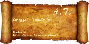 Angyal Tamás névjegykártya